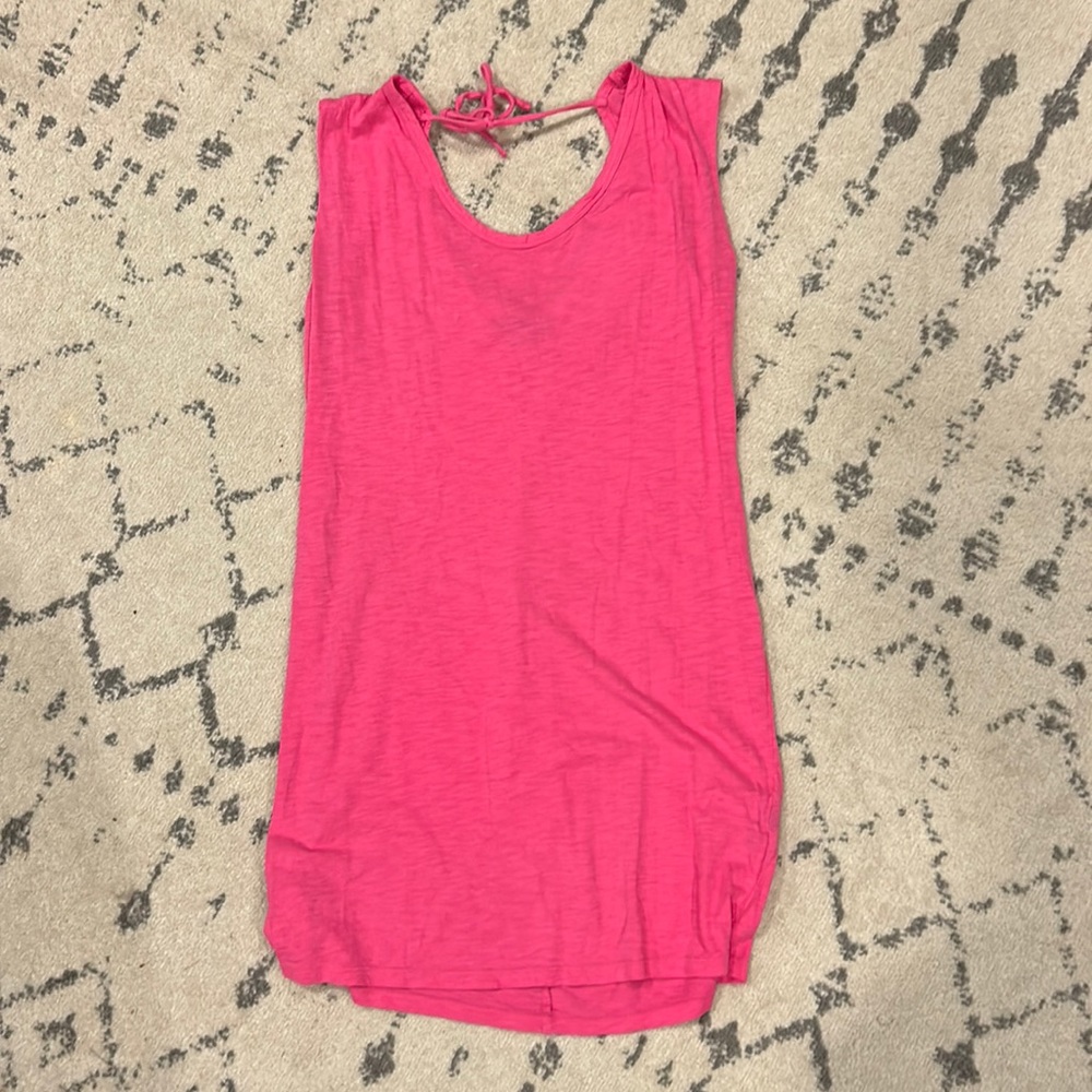 Pink express cotton t shirt dress
